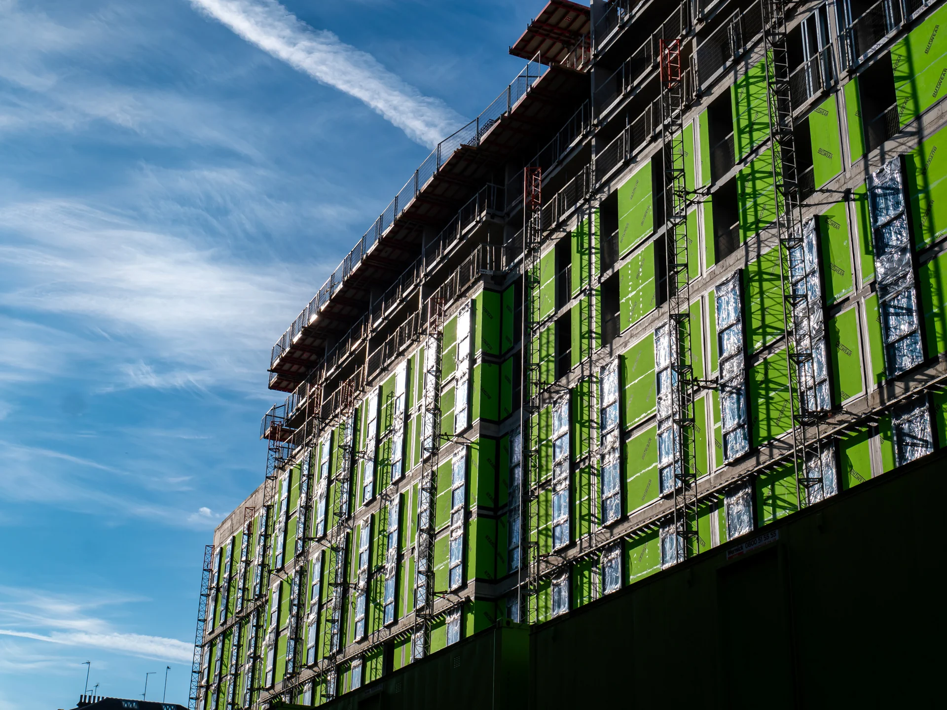 Installation of external sheathing boards